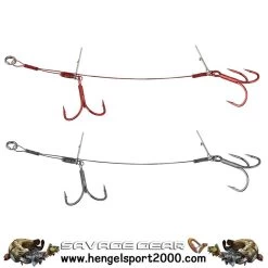 Savage Gear Carbon49 Double Stingers | 14 Cm Dreg Size 1