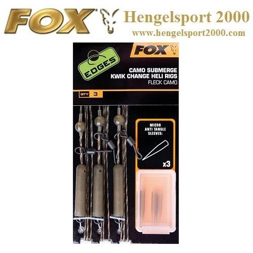 Fox 30lb Submerge Camo Heli Riggs Kwik Change 3 Fox 30lb Submerge Camo Heli Riggs Kwik Change