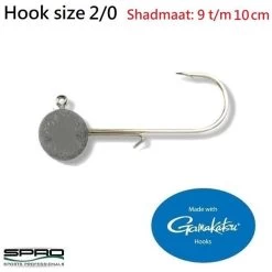 Spro Round Jig Head Hooks Size 2-0 (4 Stuks) | 5 Gram