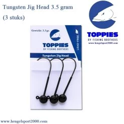 Toppies Fishing Tungsten Jigheads Black 3.5 Gram | H1 (3 PCS)