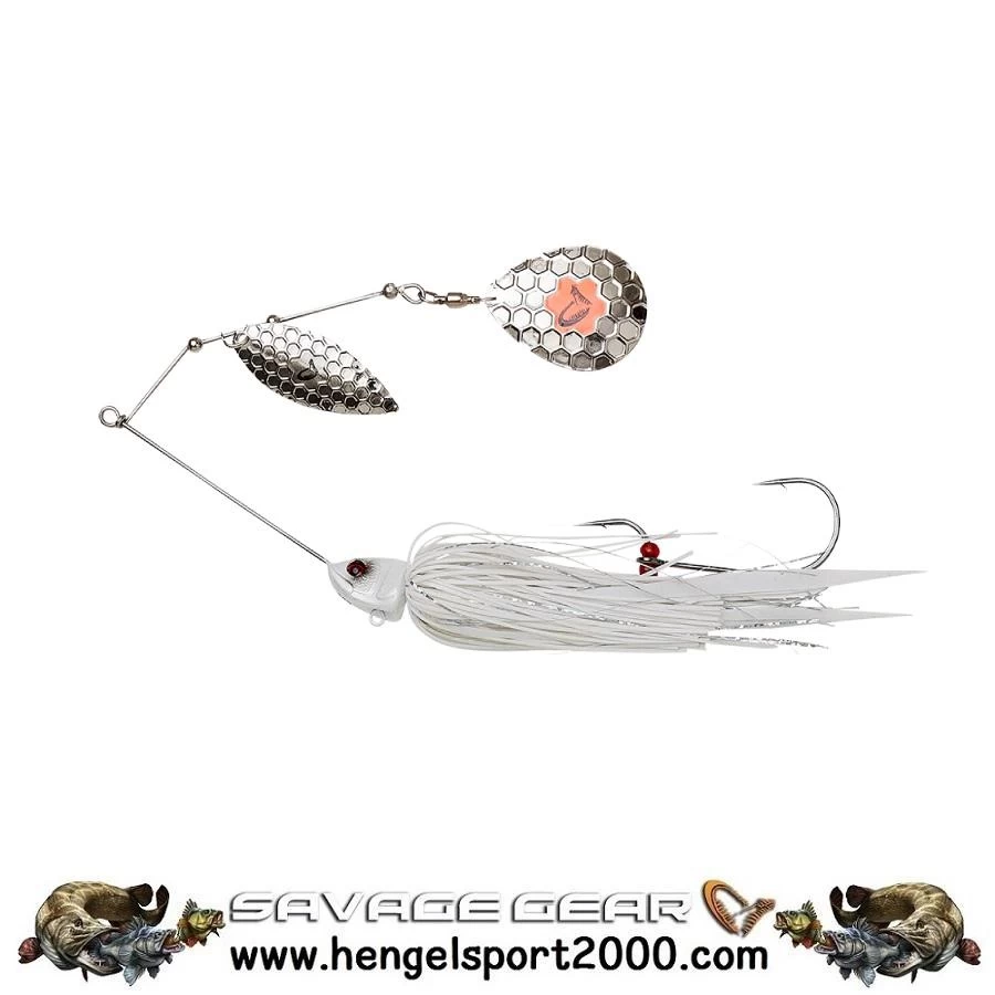 Savage Gear Da Bush Spinnerbait 16cm - 32 Gram | White Silver 4 Savage Gear Da Bush Spinnerbait 16cm - 32 Gram | White Silver - Afbeelding 2