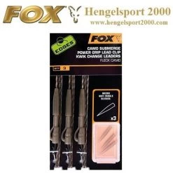 Fox 30lb Camo Submerge Power Grip Lead Clip Kwik Change Leader