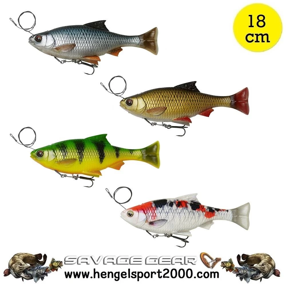 Savage Gear 4D Line Thru Pulse Tail Roach 18 Cm | Firetiger 3 Savage Gear 4D Line Thru Pulse Tail Roach 18 Cm | Firetiger