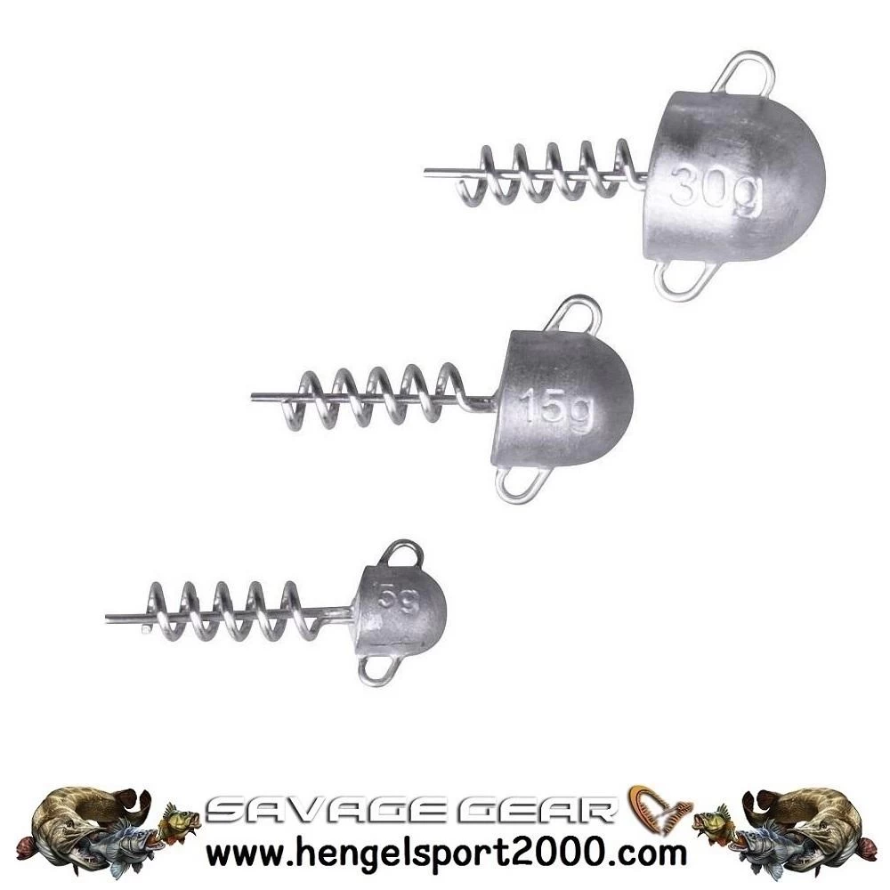 Savage Gear Corkscrew Heads | 3 Gram (3pcs) 3 Savage Gear Corkscrew Heads | 3 Gram (3pcs)