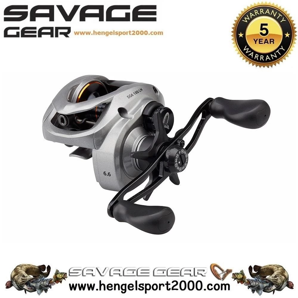 Savage Gear SG6 Baitcaster Reel 100 BC | Low Speed LH 3 Savage Gear SG6 Baitcaster Reel 100 BC | Low Speed LH