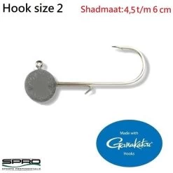 Spro Round Jig Head Hooks Size 2 (4 Stuks) | 3.5 Gram