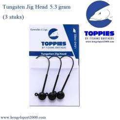 Toppies Fishing Tungsten Jigheads Black 5.3 Gram | H1 (3 PCS)
