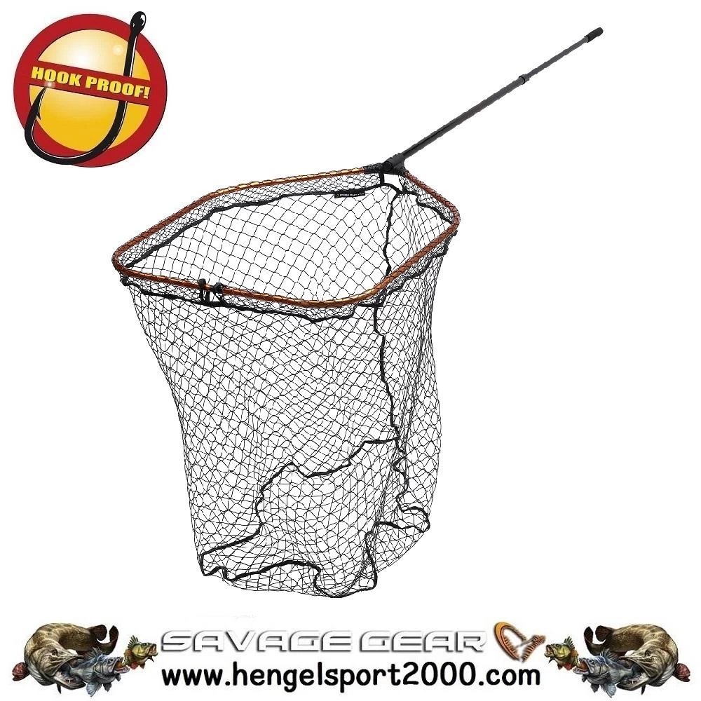Savage Gear Pro Folding Net Telescopic L 65x50x70cm Rubber Mesh 40mm 3 Savage Gear Pro Folding Net Telescopic L 65x50x70cm Rubber Mesh 40mm