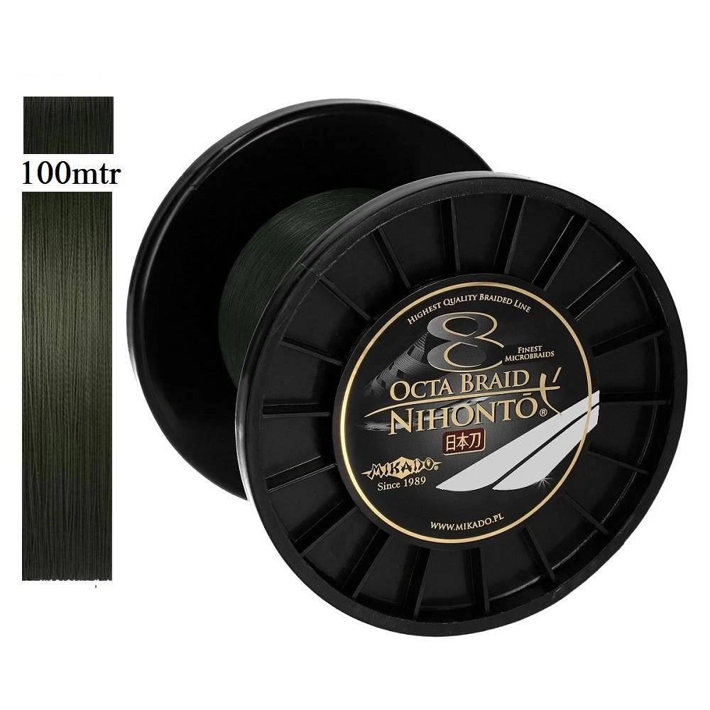 Mikado Nihonto Octa 8 Braid Green 0.16mm 12.90kg | 100 Meter 4 Mikado Nihonto Octa 8 Braid Green 0.16mm 12.90kg | 100 Meter - Afbeelding 2
