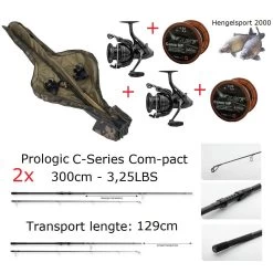 Karperset Prologic C-Series Com-pact 2 Rods 10FT